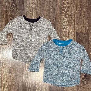 Boys 12 month Long Sleeve Raglan Shirts - Gray and Blue Cat & Jack brand